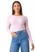 Roman Pale Pink Soft Ribbed Stretch Knit Jumper - Size 14 Image 1