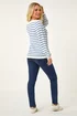 Roman Ivory Petite Stripe Metallic Knit Jumper - 14 Image 4