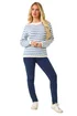 Roman Ivory Petite Stripe Metallic Knit Jumper - 14 Image 1