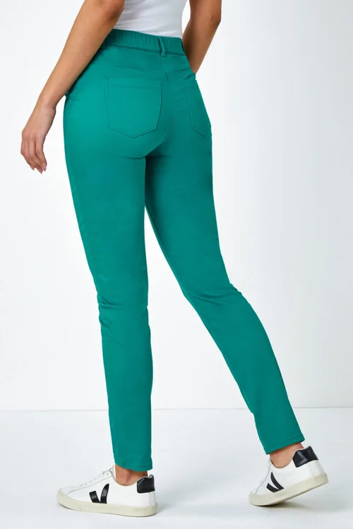 Roman Jade 31' Denim Stretch Elastic Waist Jegging - 10 Image 4
