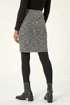 Roman Black Textured Stretch Knee Length Skirt - Size 10 Image 4
