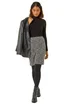 Roman Black Textured Stretch Knee Length Skirt - Size 10 Image 1