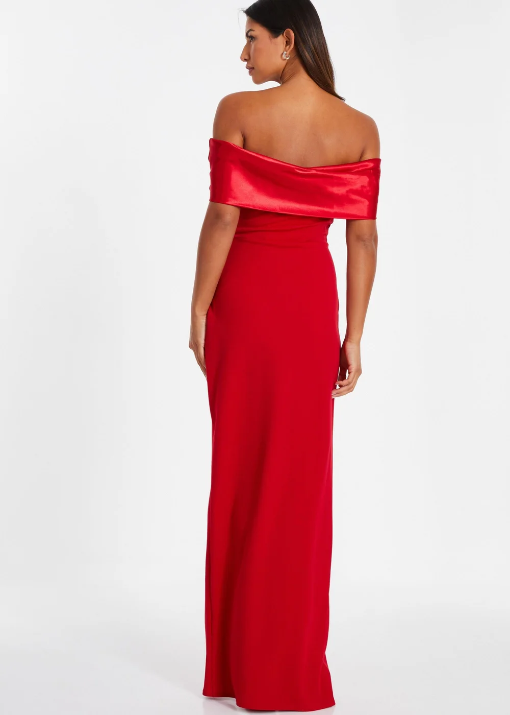 quiz red bardot dress Red Quiz Bardot Long Sleeve Mini Dress