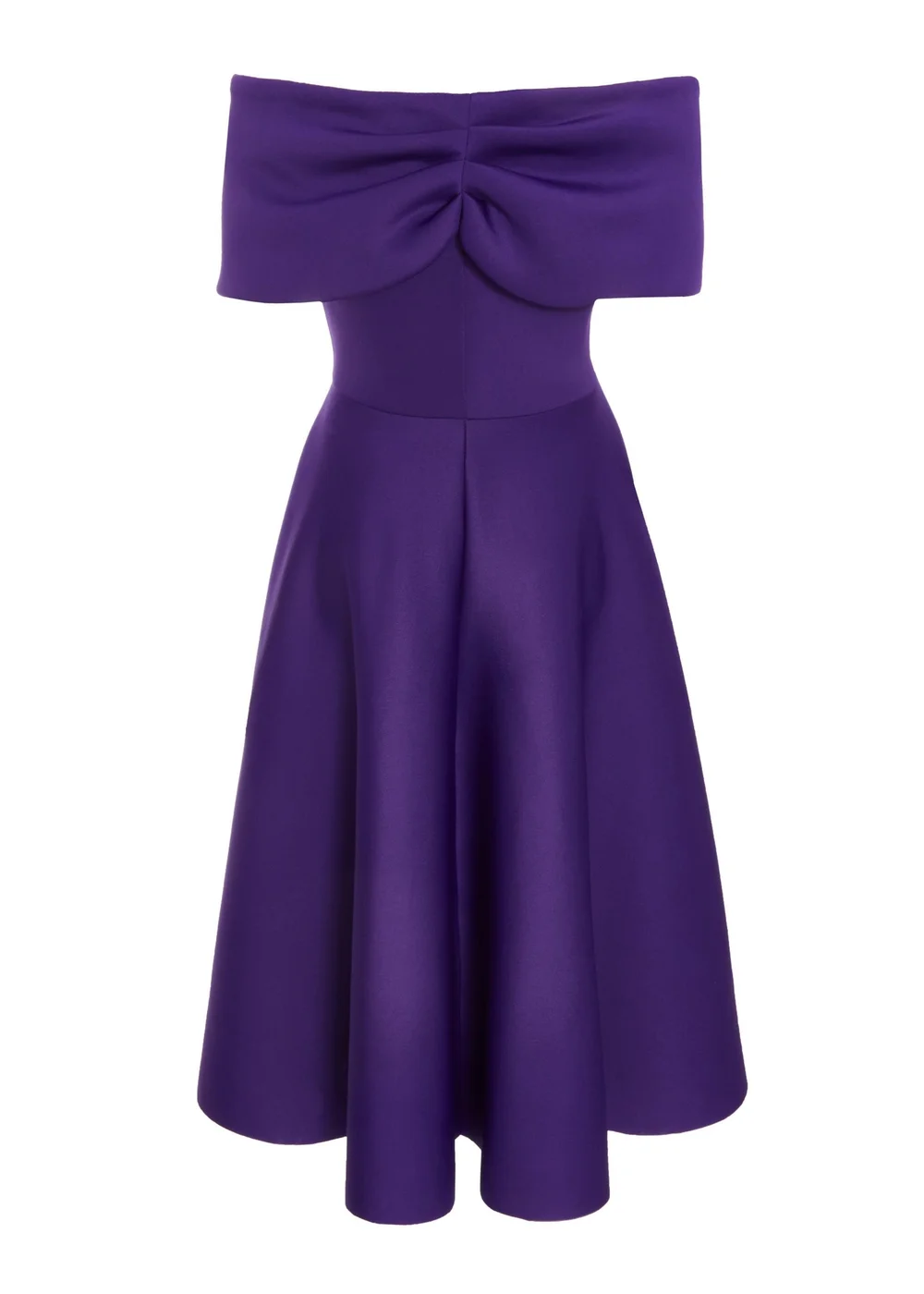 Quiz Purple Bardot Skater Midi Dress - 8 Image 5