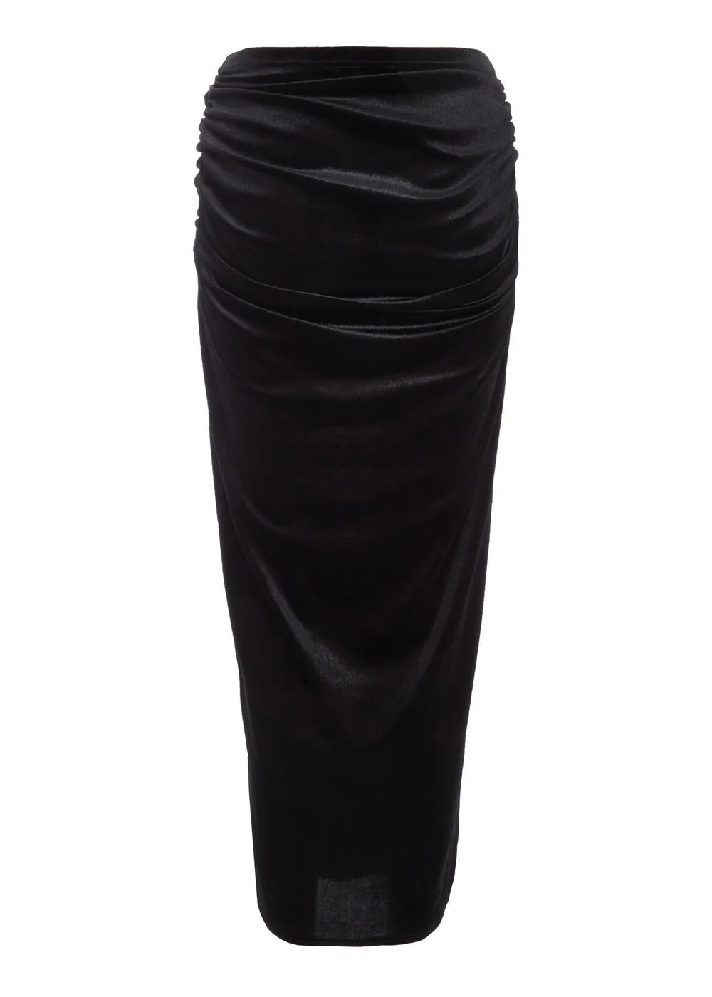 Quiz Black Velvet Corsage Maxi Skirt - Size 6 Image 5