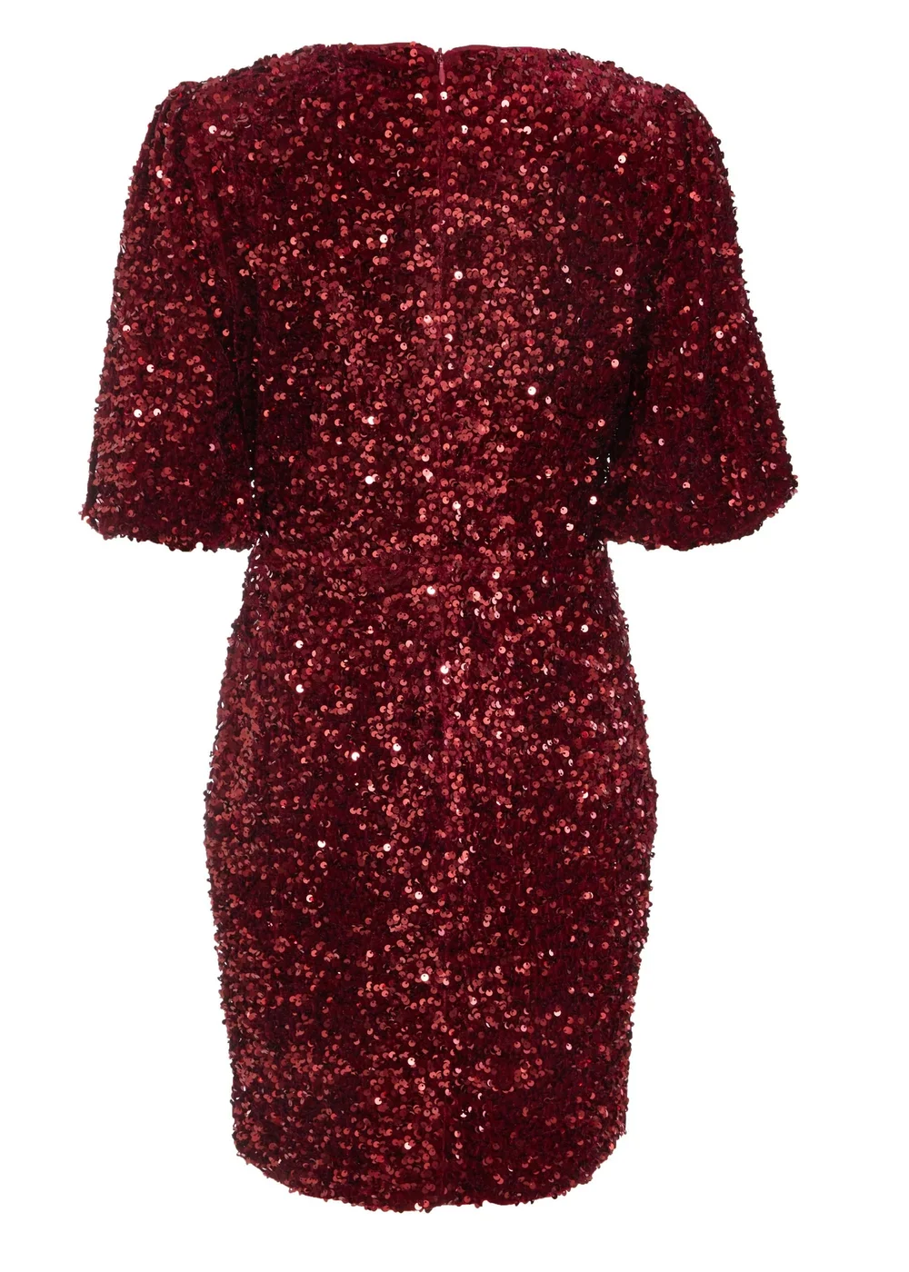 Quiz Red Sequin Wrap Mini Dress - 6 Image 5