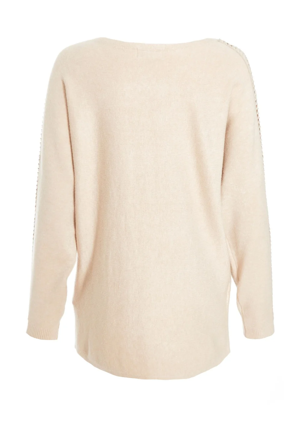 Quiz Stone Knit Diamante Sleeve Jumper - XS Image 5