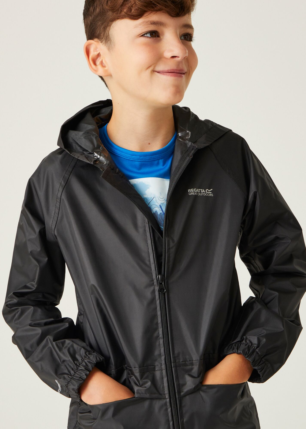 Regatta Black Kids' Stormbreak Waterproof Jacket - 2 Yrs Image 3