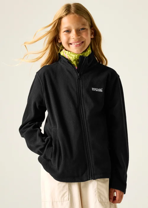 Regatta Black Kids King II Anti-Pill Symmetry Fleece (3-16 Years) - 3-4 Yrs Image 1