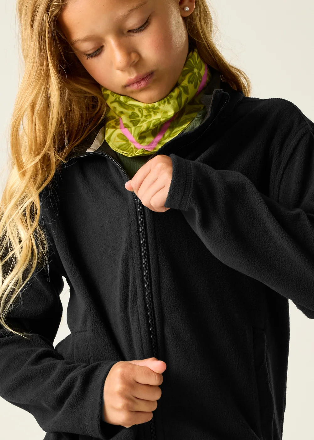 Regatta Black Kids King II Anti-Pill Symmetry Fleece (3-16 Years) - 3-4 Yrs Image 4