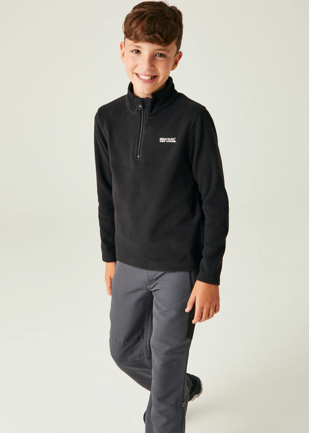 Regatta Black/ Black Kids Hot Shot II Anti-Pill Symmetry Fleece (3-16 Years) - 13 Yrs Image 5