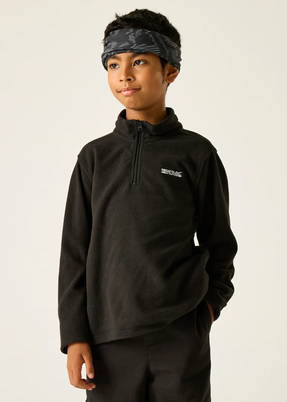 Regatta Black/ Black Kids Hot Shot II Anti-Pill Symmetry Fleece (3-16 Years) - 13 Yrs Image 1