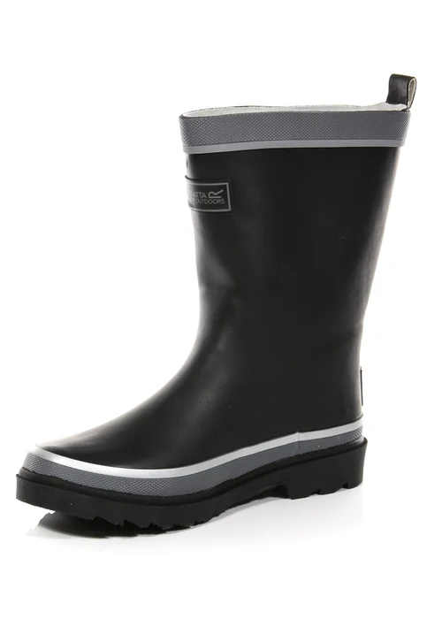 Regatta Black Kids' Foxfire Reflective Wellies - 4 Image 3