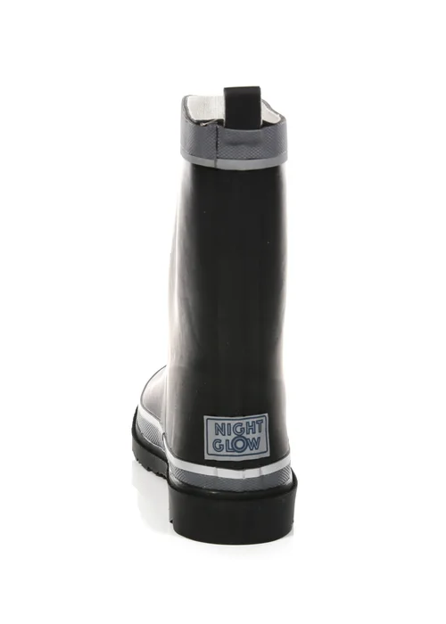Regatta Black Kids' Foxfire Reflective Wellies - 4 Image 2