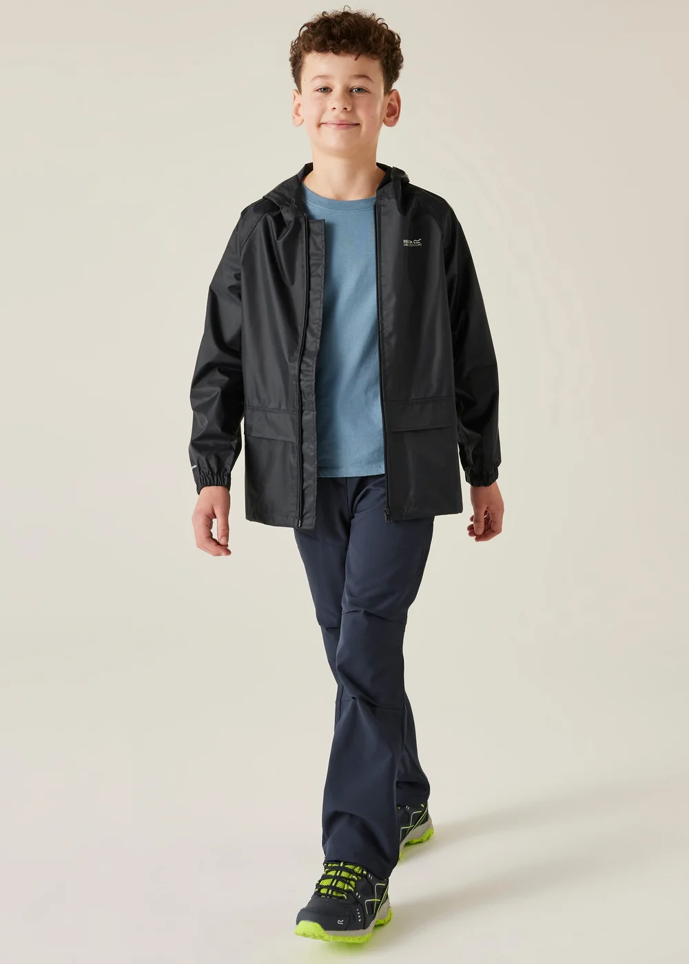 Regatta Navy Kids Stormbreak Waterproof Hydrofort Jacket (3-16 Years) - 3-4 Yrs Image 4
