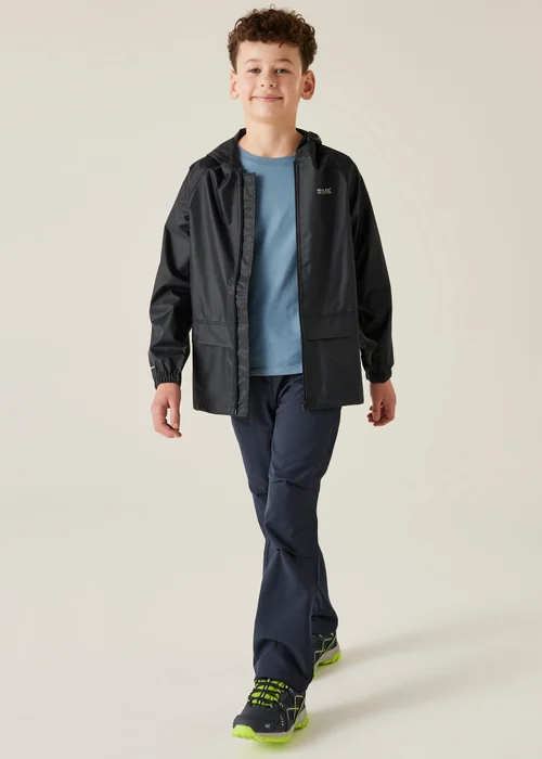 Regatta Navy Kids Stormbreak Waterproof Hydrofort Jacket (3-16 Years) - 3-4 Yrs Image 4