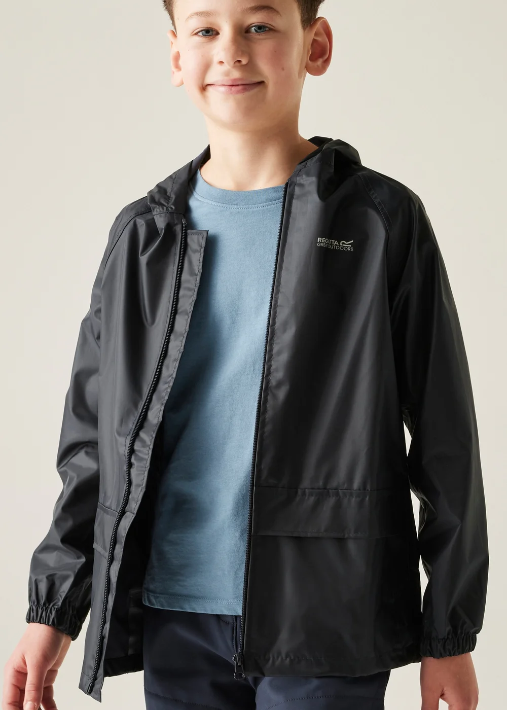 Regatta Navy Kids Stormbreak Waterproof Hydrofort Jacket (3-16 Years) - 3-4 Yrs Image 5