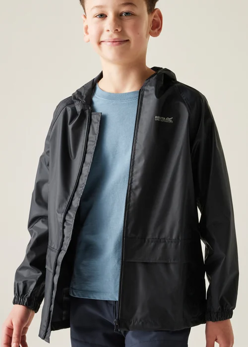 Regatta Navy Kids Stormbreak Waterproof Hydrofort Jacket (3-16 Years) - 3-4 Yrs Image 5