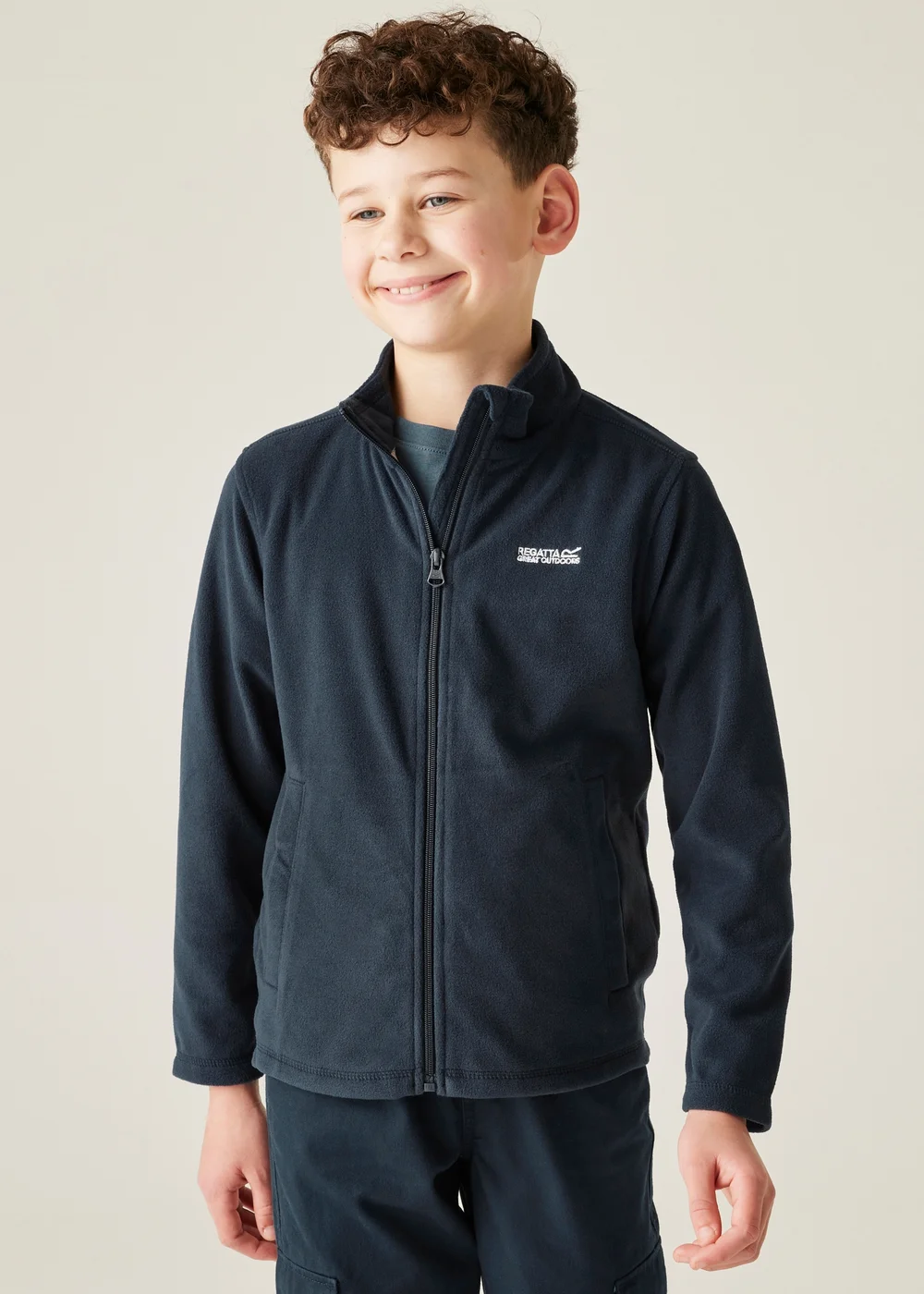 Regatta Navy Kids King II Anti-Pill Symmetry Fleece (3-16 Years) - 3-4 Yrs Image 1