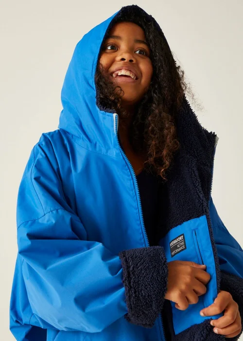 Regatta Oxford Cobalt Kids Junior Waterproof Hydrofort Robe (3-13 Years) - 9-13 Yrs Image 4