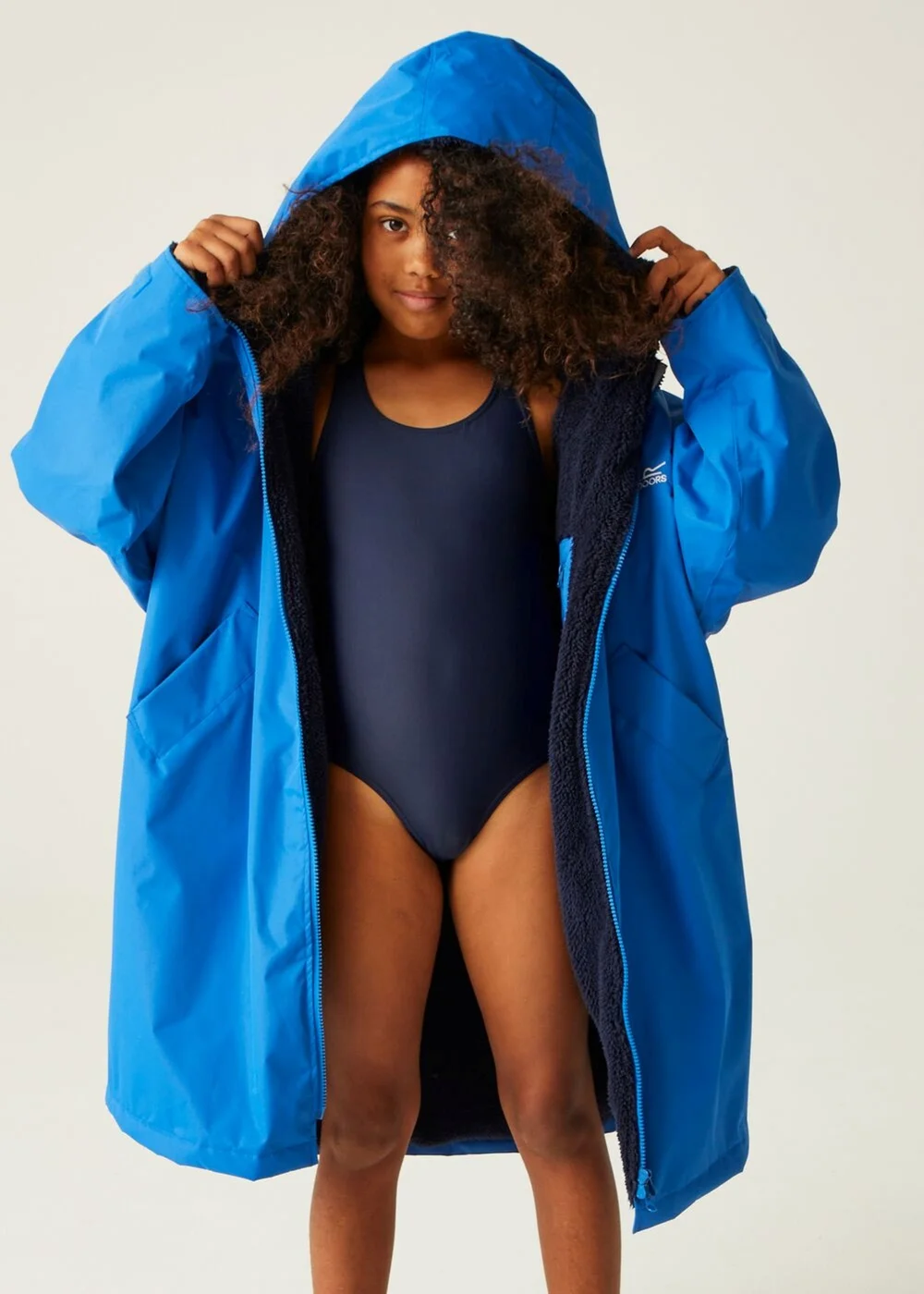 Regatta Oxford Cobalt Kids Junior Waterproof Hydrofort Robe (3-13 Years) - 9-13 Yrs Image 3