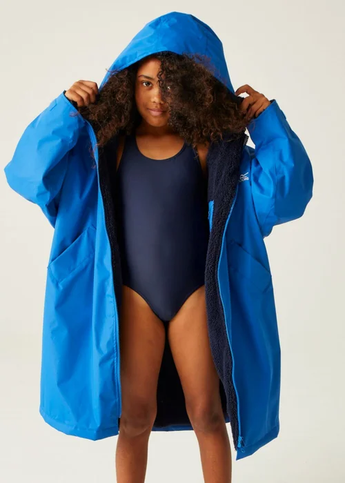 Regatta Oxford Cobalt Kids Junior Waterproof Hydrofort Robe (3-13 Years) - 9-13 Yrs Image 3