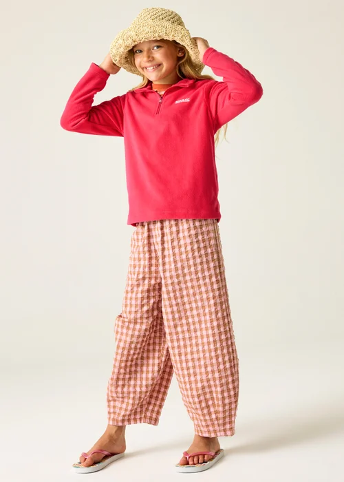 Regatta Pink Kids Hot Shot II Anti-Pill Symmetry Fleece (3-16 Years) - 3-4 Yrs Image 3