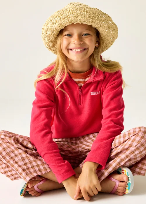Regatta Pink Kids Hot Shot II Anti-Pill Symmetry Fleece (3-16 Years) - 3-4 Yrs Image 4