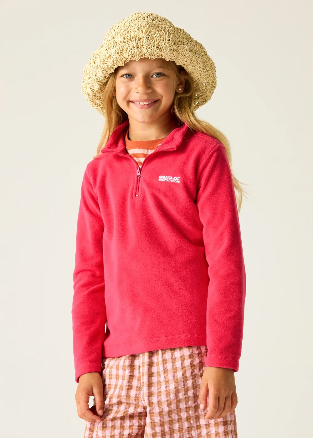 Regatta Pink Kids Hot Shot II Anti-Pill Symmetry Fleece (3-16 Years) - 3-4 Yrs Image 1