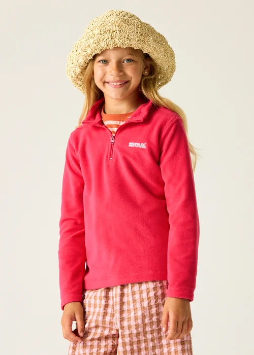 Regatta Pink Kids Hot Shot II Anti-Pill Symmetry Fleece (3-16 Years) - 3-4 Yrs Image 1