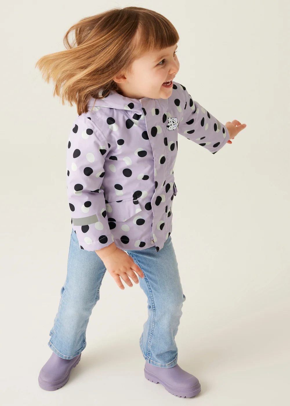 Regatta Lavender Kids' Animal Rainy Day Waterproof Insulated Jacket (6-72 months) - 24-36 Months Image 5