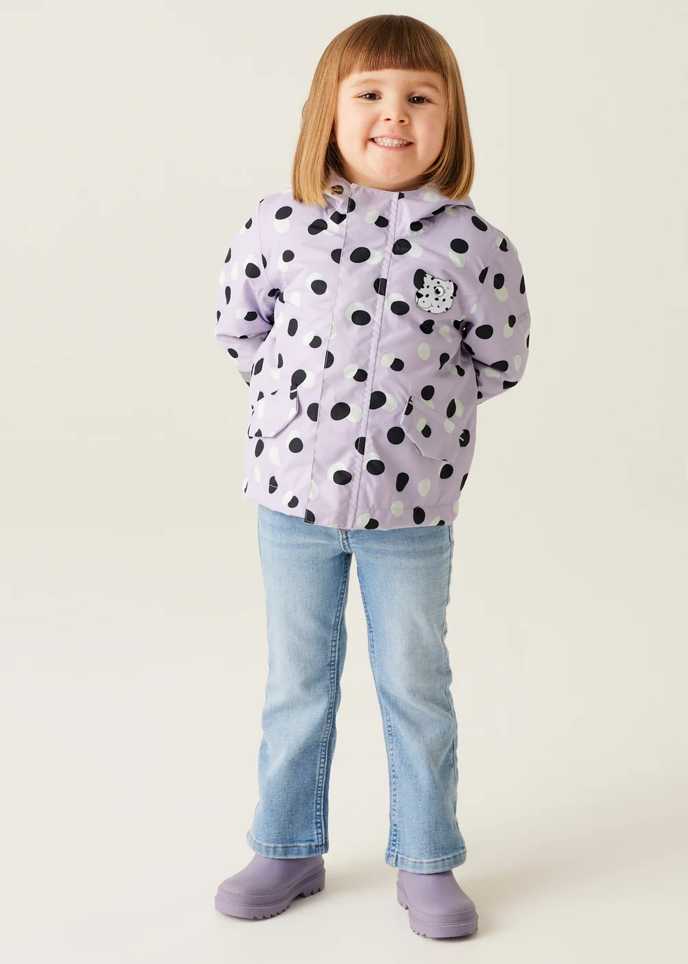 Regatta Lavender Kids' Animal Rainy Day Waterproof Insulated Jacket (6-72 months) - 24-36 Months Image 3