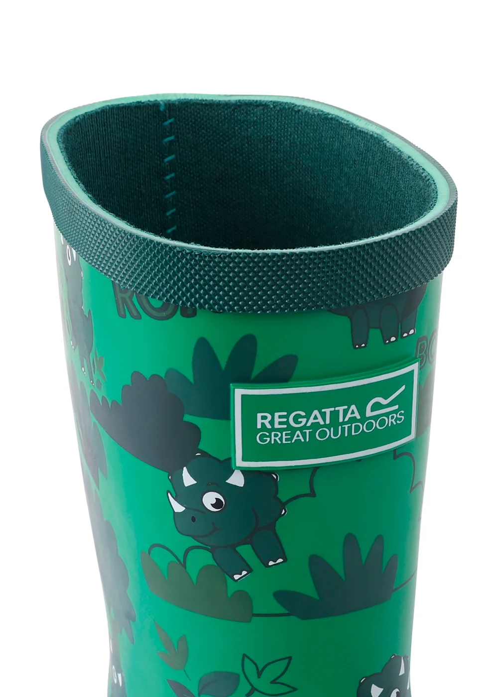 Regatta Stompy the Dinosaur Green Kids' Mudplay Junior II Waterproof Wellies - 1 Infants Image 6