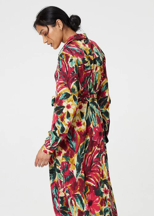 Izabel London Red Printed Button Front Shirt Dress - 8 Image 2