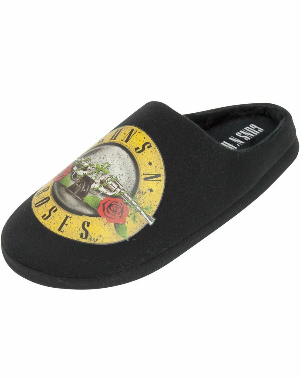 Guns N Roses Black Logo Mule Slippers - Size 7-8 Image 1