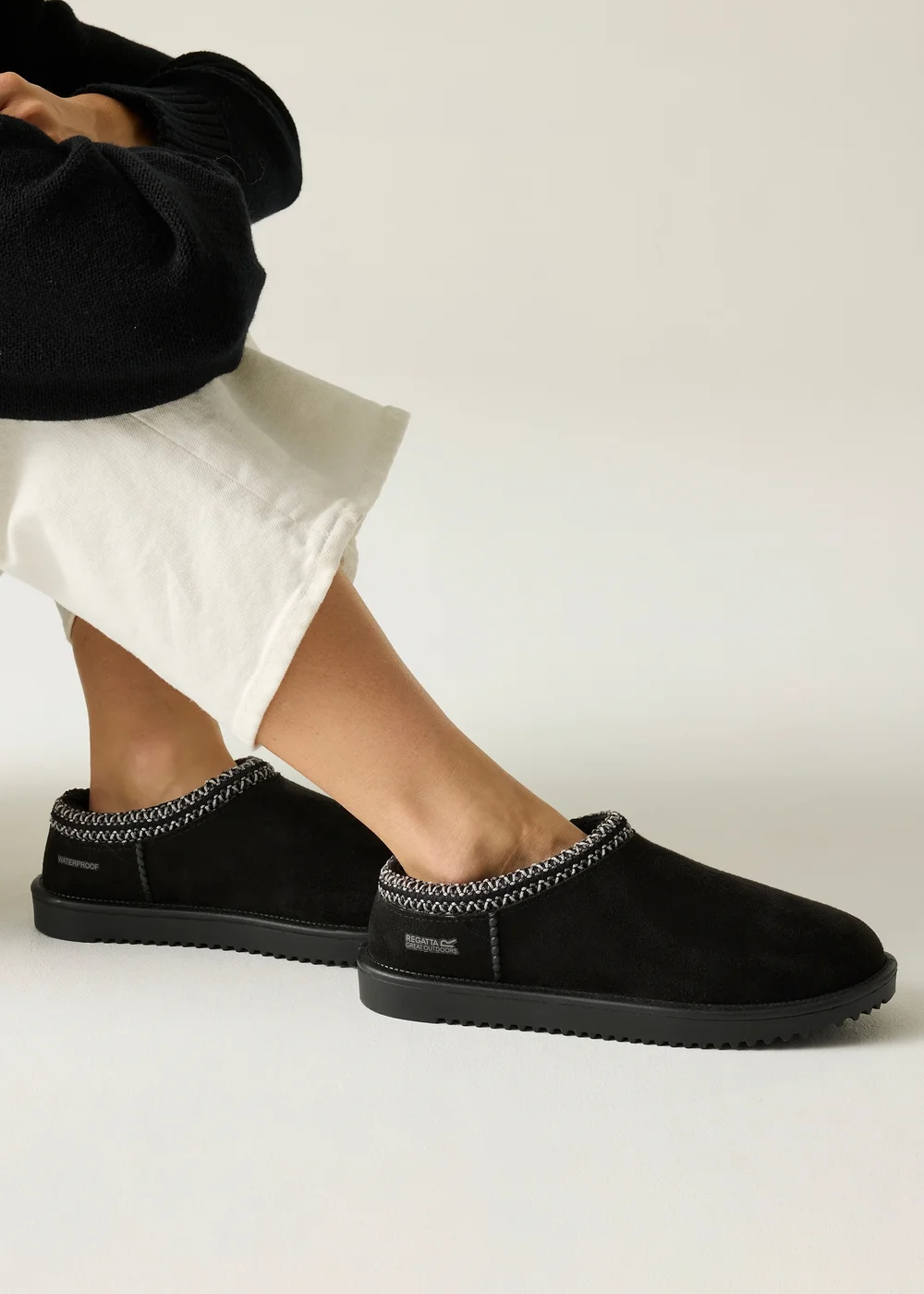 Regatta Black Risley Mule Waterproof Lifestyle Shoes - 4 Image 3
