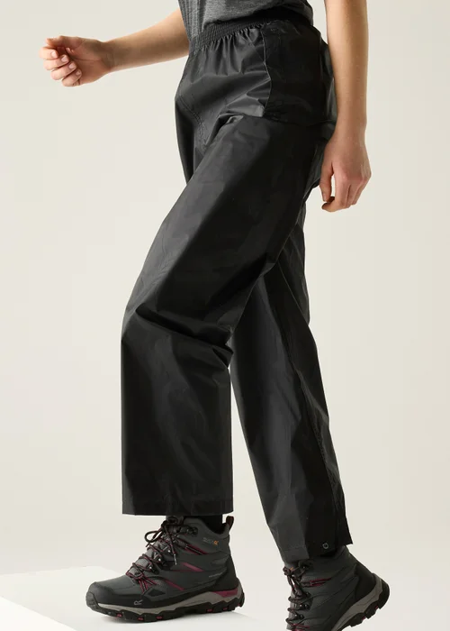 Regatta Black Pack It Waterproof Breathable Isolite Over Trousers - M Image 1