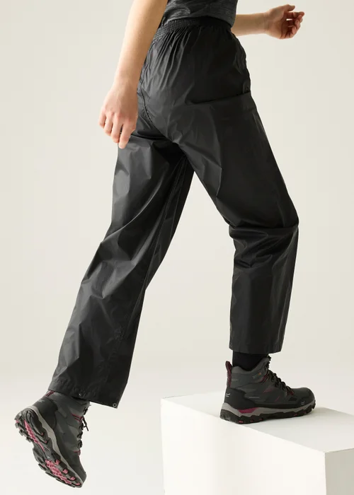 Regatta Black Pack It Waterproof Breathable Isolite Over Trousers - M Image 2