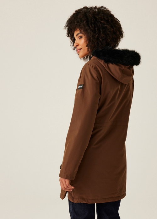 Regatta Dark Brown Sabinka II Fur Trim Parka Jacket - 8 Image 2