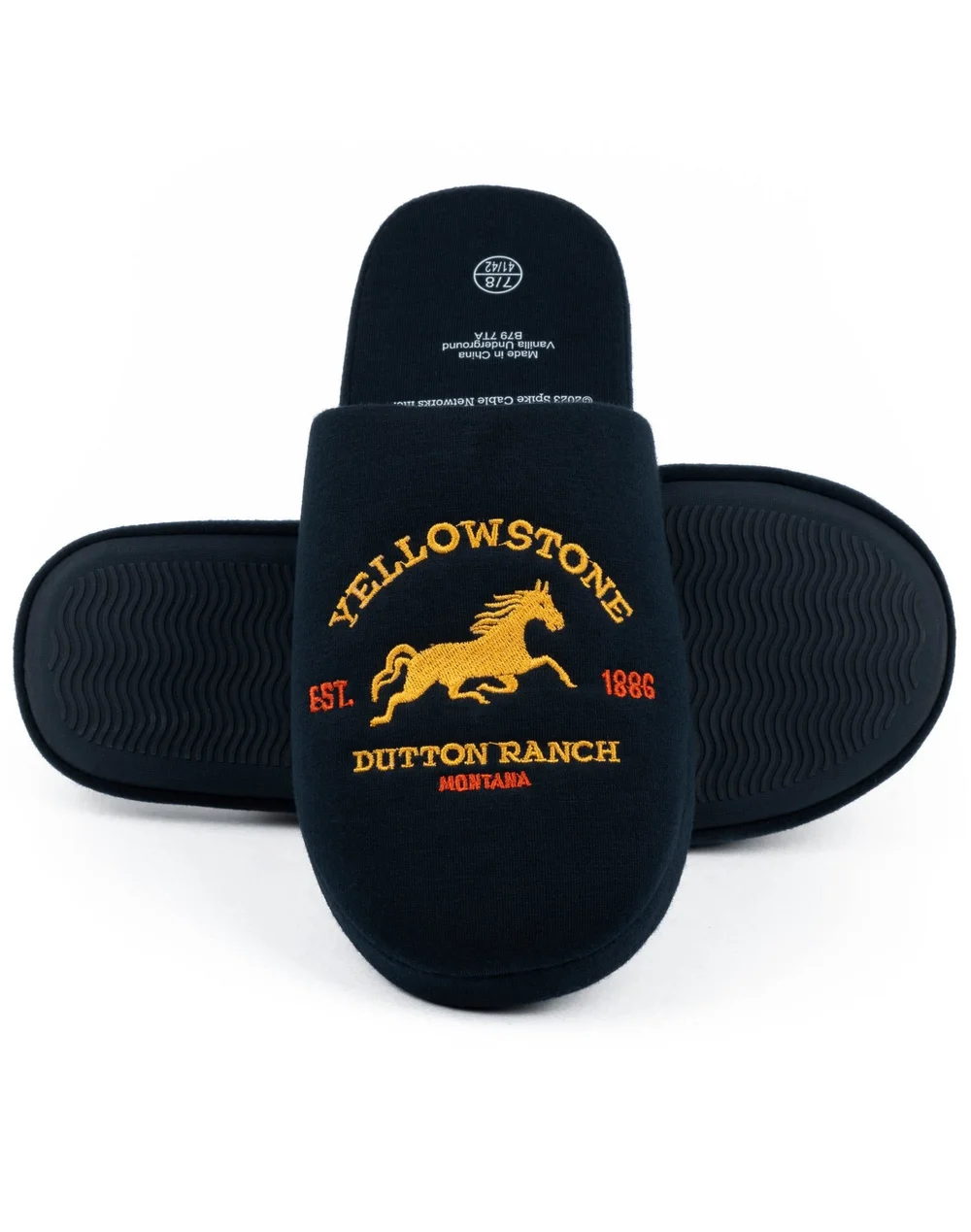 Vanilla Underground Yellowstone Blue Dutton Ranch Montana Mule Slippers - 11-12 Image 3