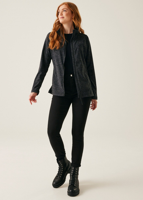 Regatta Black Marl Mayse Full Zip Fleece - 8 Image 3