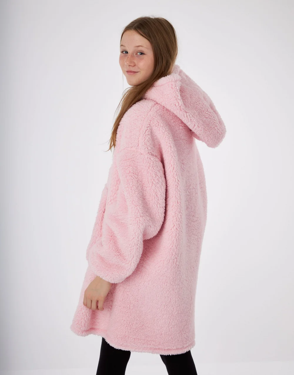 Vanilla Underground Barbie Girls Pink Logo Blanket Hoodie (6 - 13 Years) - Age 6 - 8 Years Image 2
