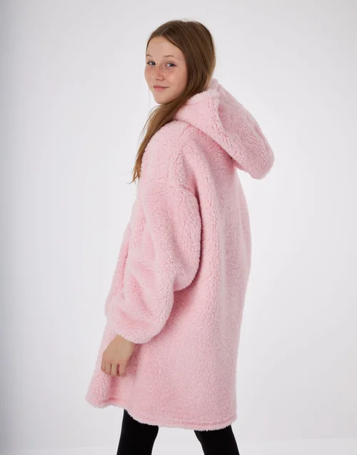 Vanilla Underground Barbie Girls Pink Logo Blanket Hoodie (6 - 13 Years) - Age 6 - 8 Years Image 2