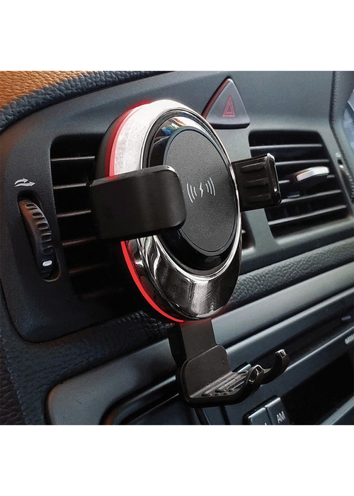 RED5 Black 5W Car Phone Holder Wireless Charger - One Size Image 1