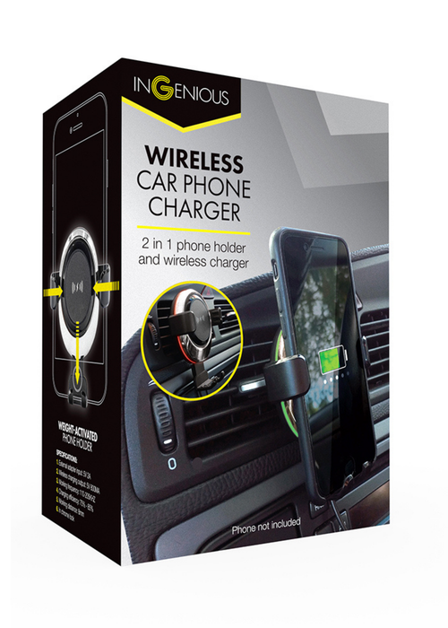 RED5 Black 5W Car Phone Holder Wireless Charger - One Size Image 3