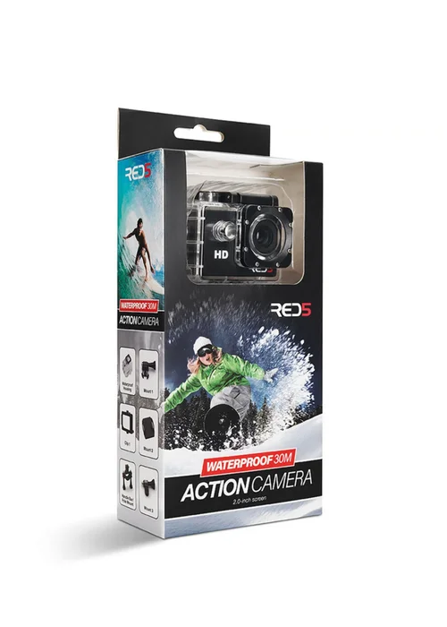 RED5 Black Action Camera Water Proof - One Size Image 4