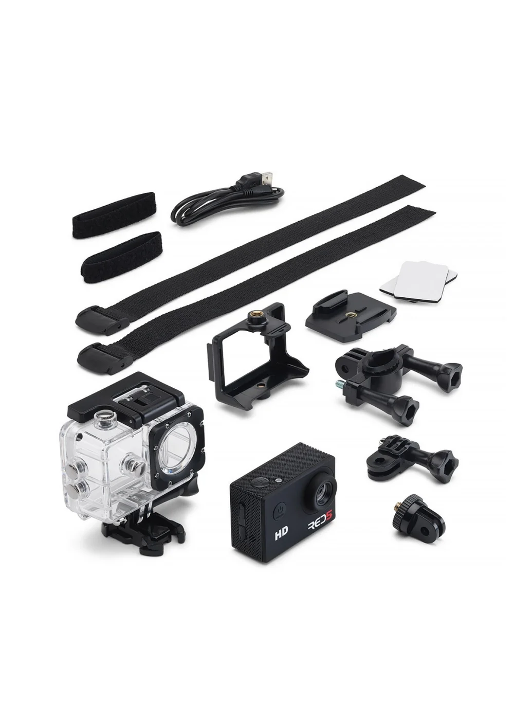 RED5 Black Action Camera Water Proof - One Size Image 3
