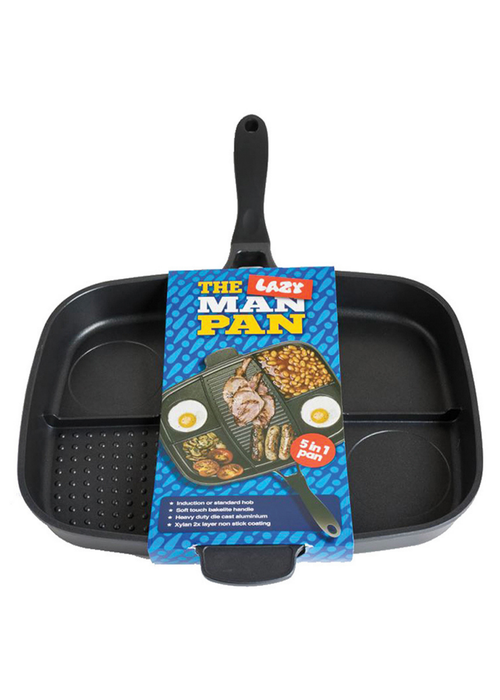 Ingenious Black Lazy Man Frying Pan - One Size Image 6