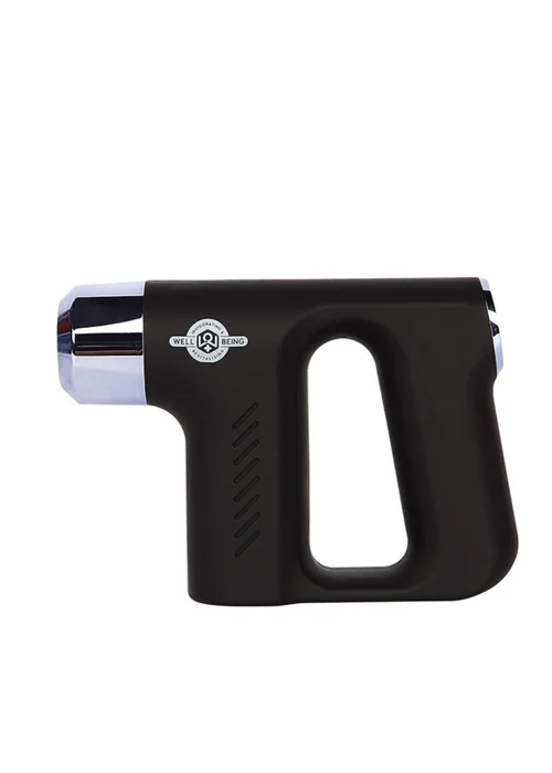 Wellbeing Black Mini Massage Gun with Carry Case - One Size Image 2