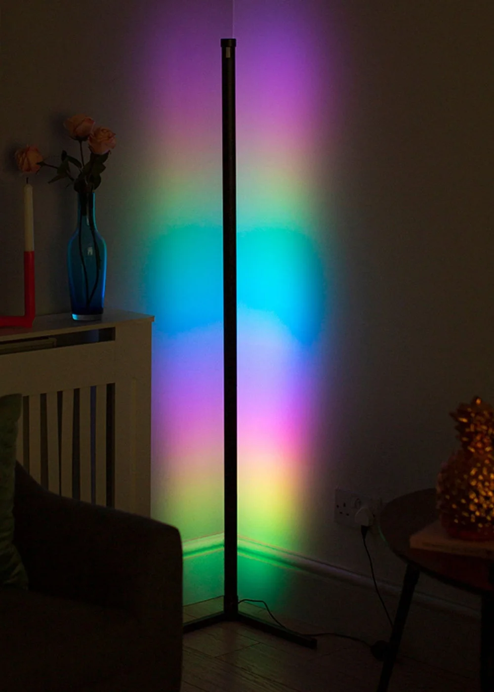 RED5 Black LED Corner Light Remote Controlled - One Size Image 2